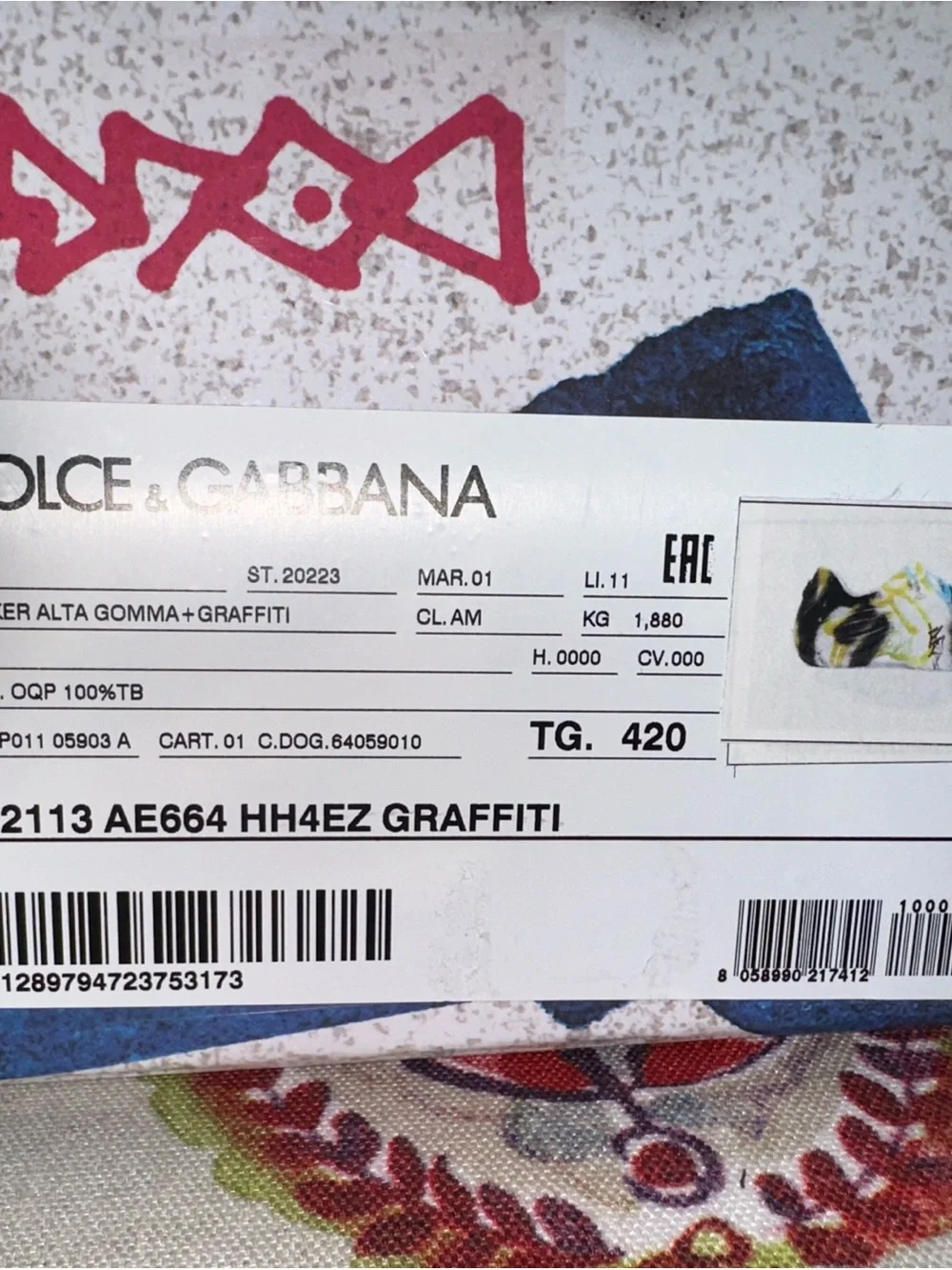 Dolce & Gabbana Alta Gomma Graffiti-print slip-on Sneaker